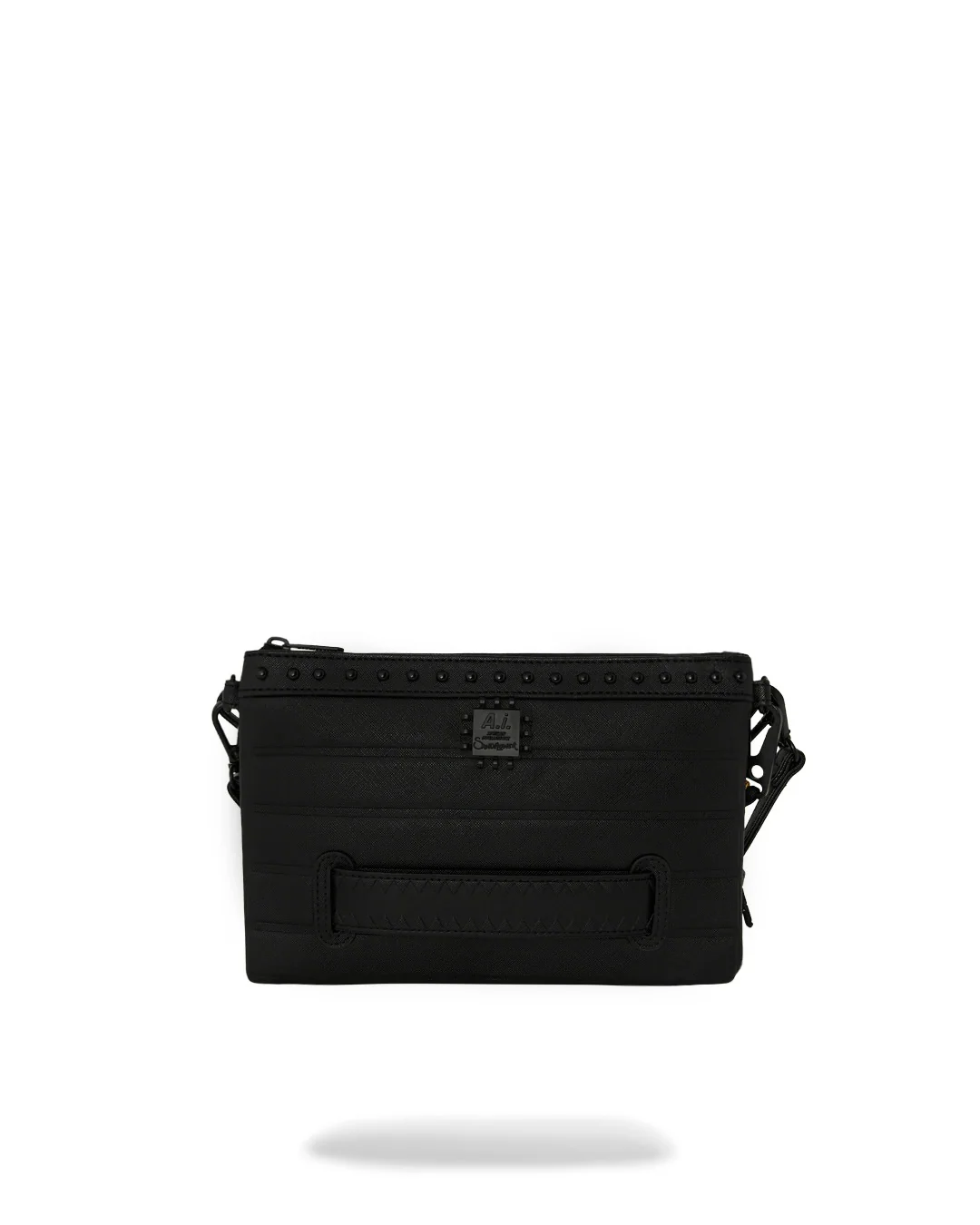 AI WONDERLAND GOLD AND BLACK CROSSOVER CLUTCH - Image 7