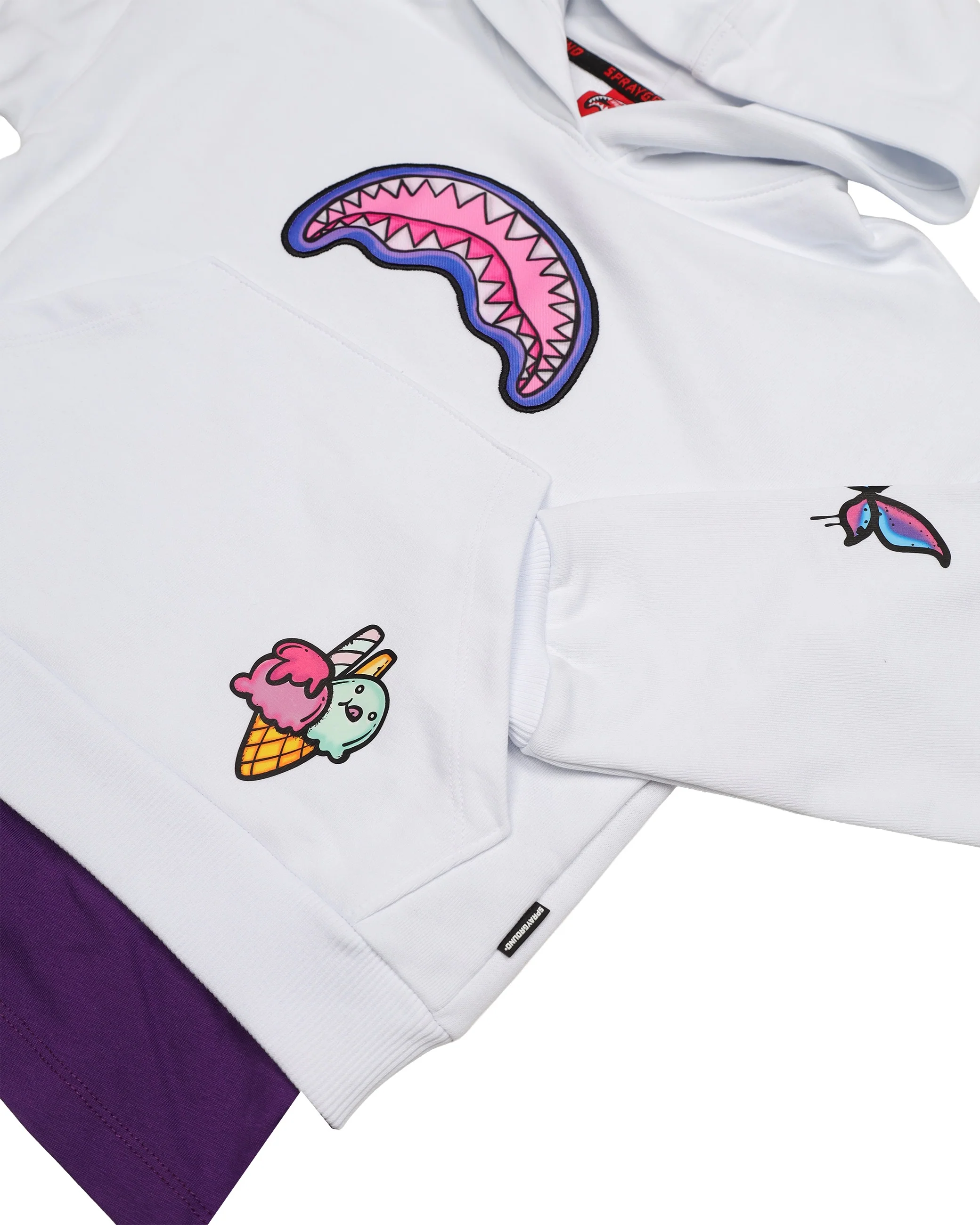 GIRLY GRAFFITI WHITE OVER HOODIE - Image 10