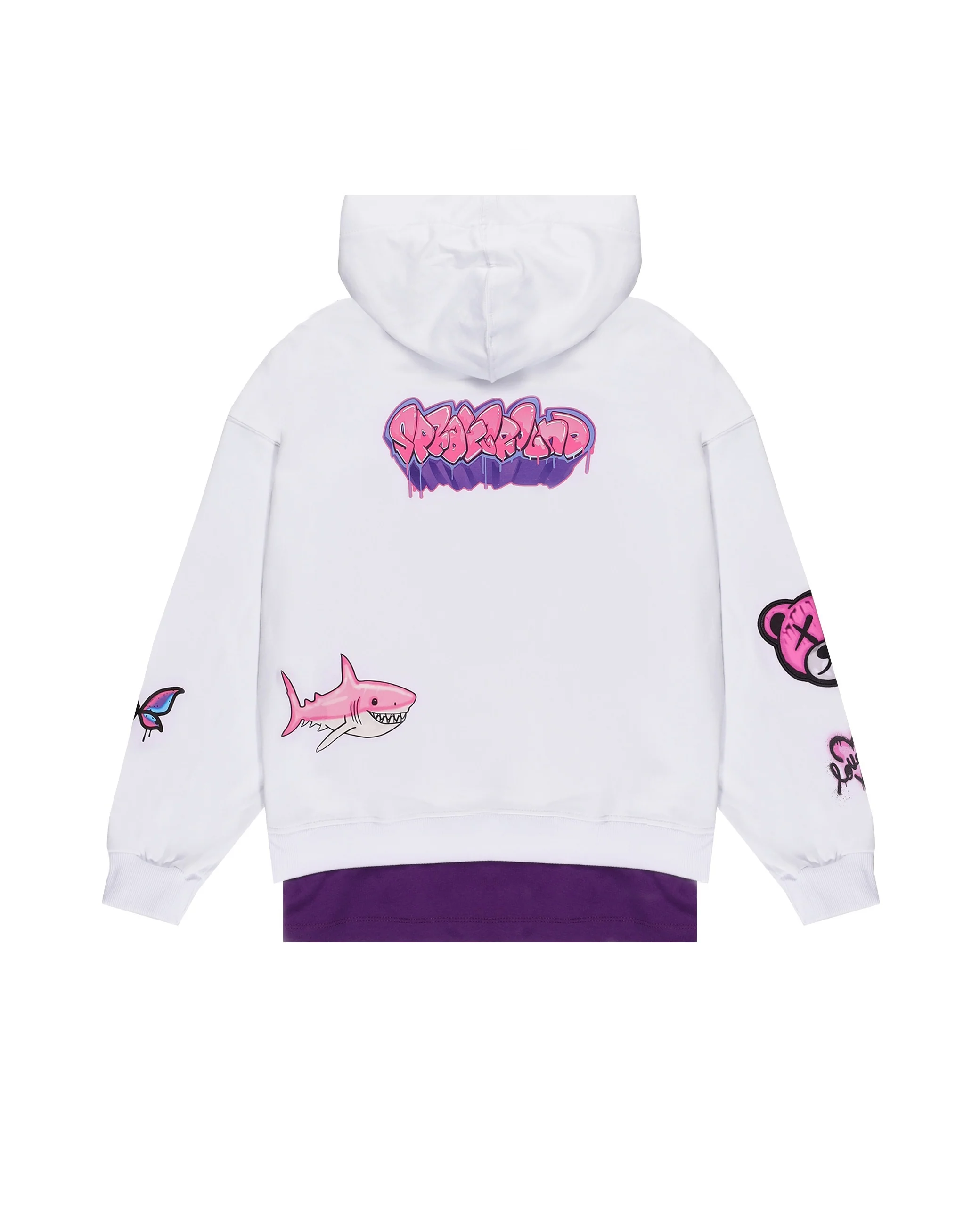 GIRLY GRAFFITI WHITE OVER HOODIE - Image 2