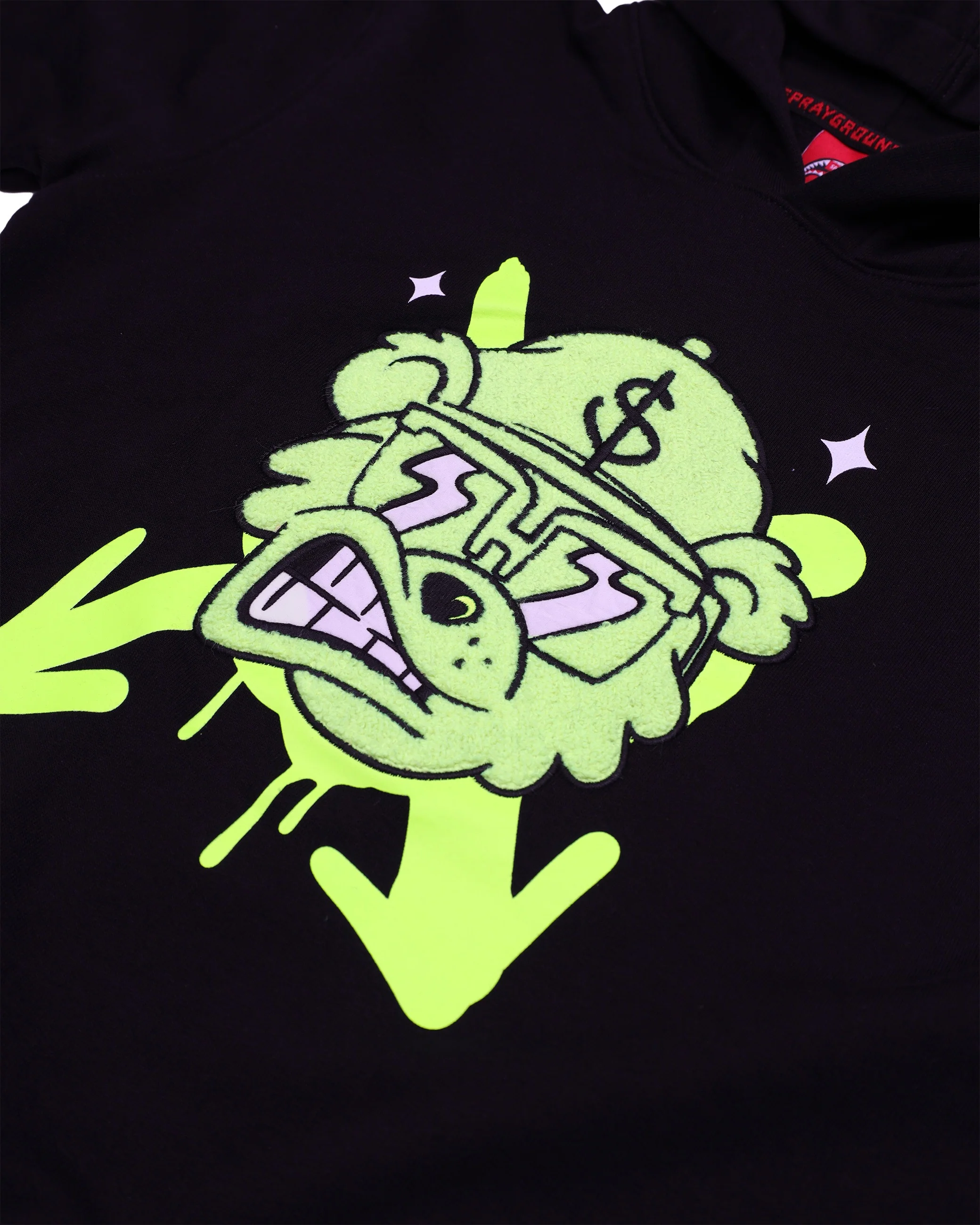 GRAFFITI BEAR REGULAR HOODIE BLK - Image 7