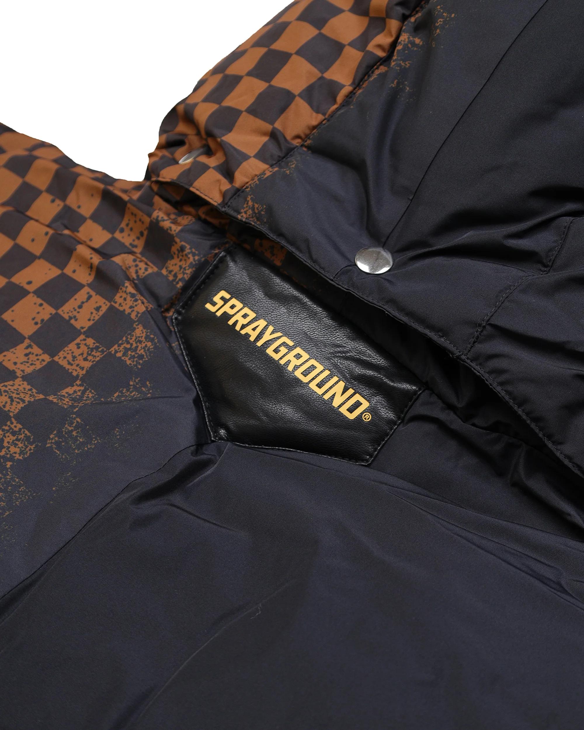 GREY CHECK DOWN JACKET - Image 14