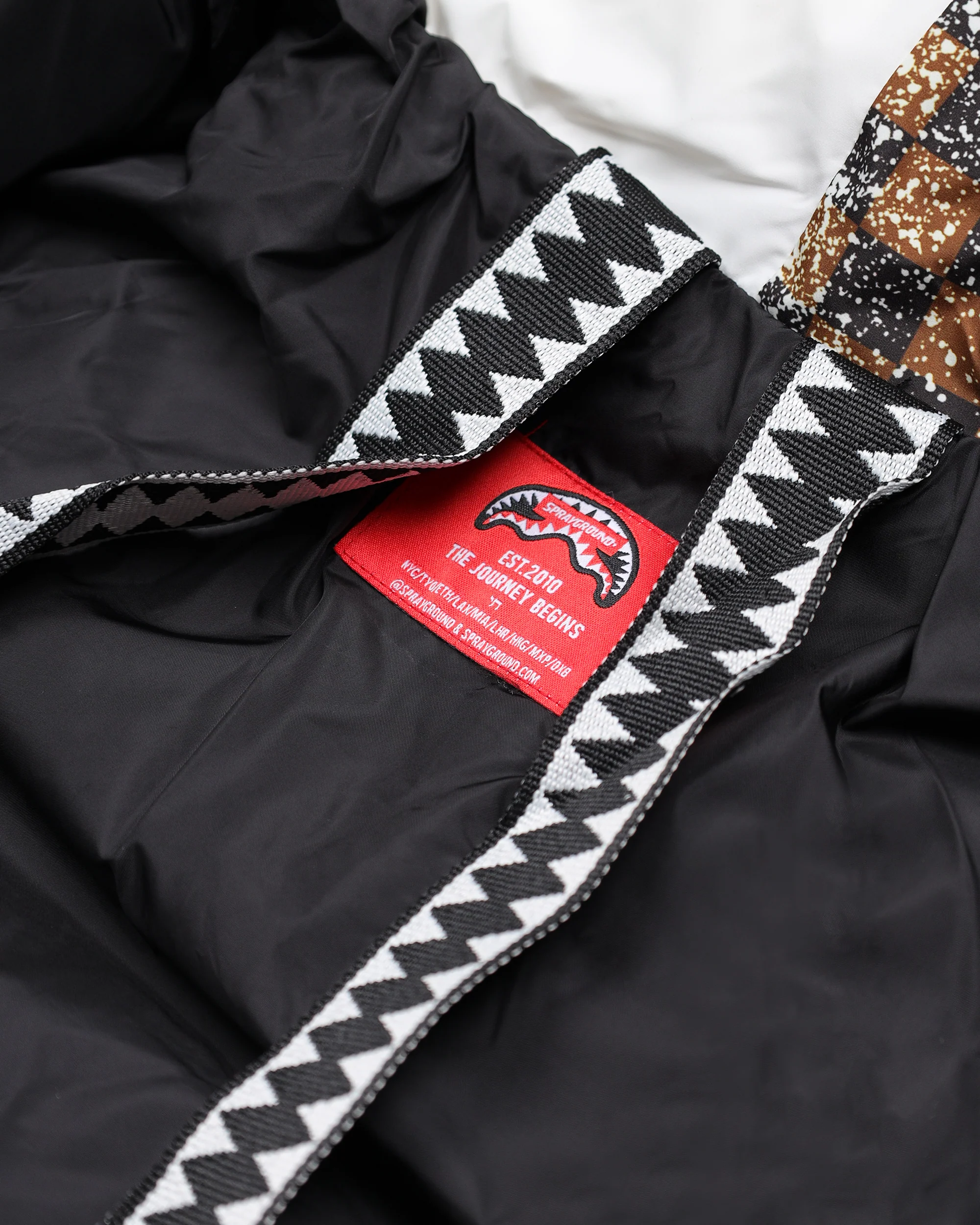 GREY CHECK DOWN JACKET - Image 14