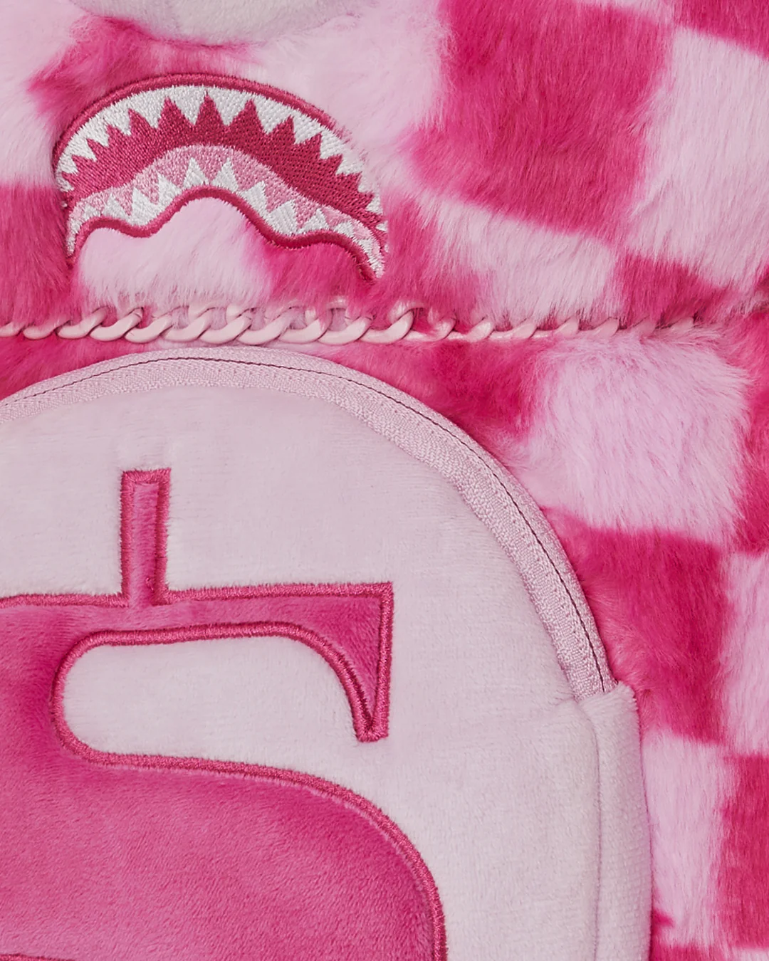 PINK FUR CHECK MONEYBEAR BACKPACK - Image 6