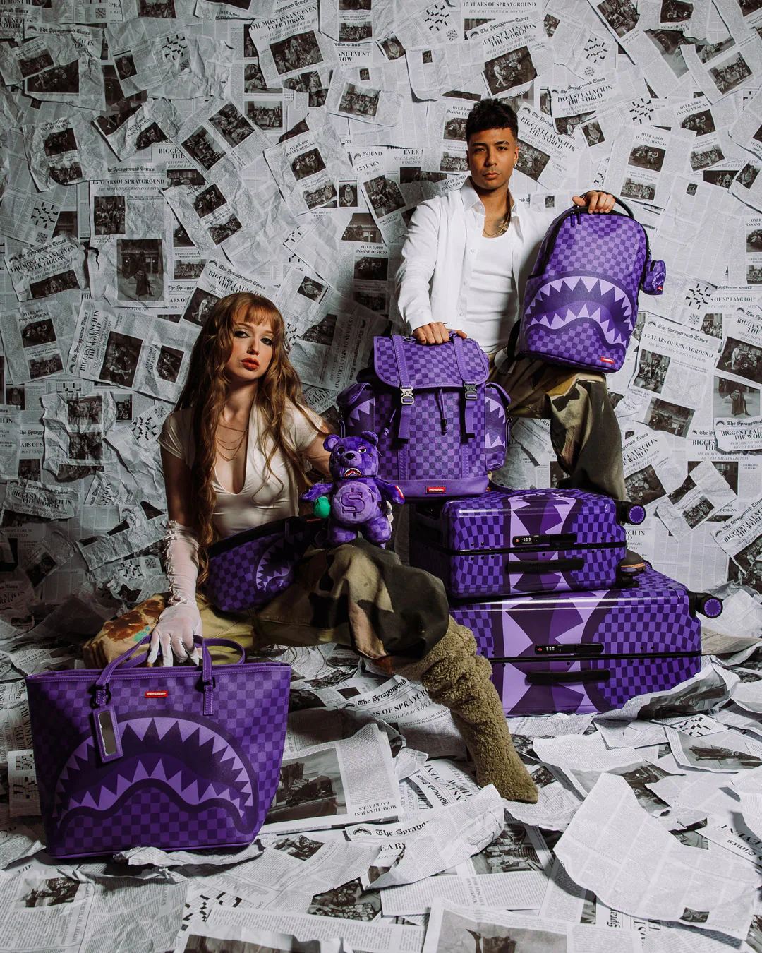 PURPLE SHARK SHARKS IN PARIS FULL-SIZE LUGGAGE - Image 9