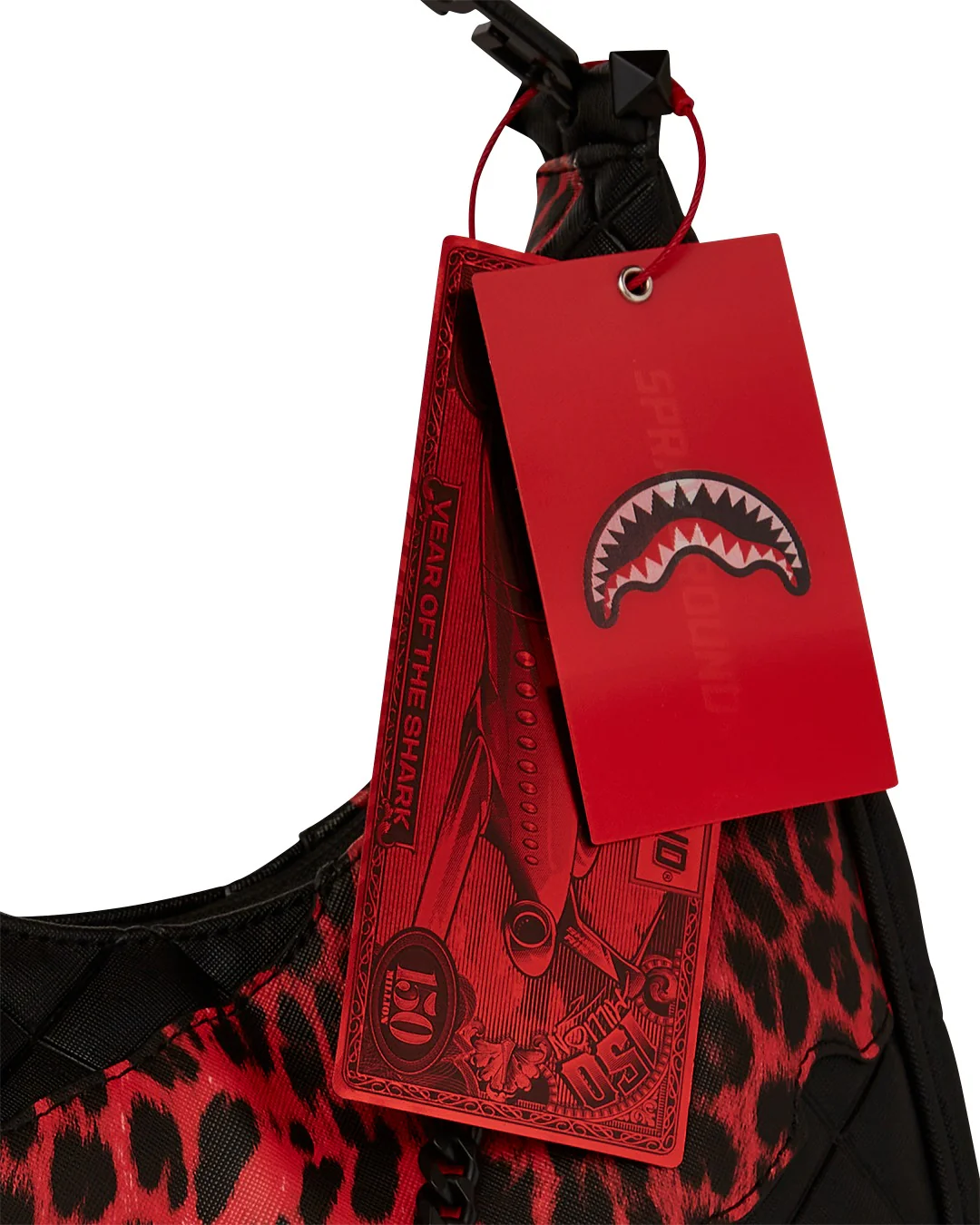RED LEOPARD PUFFER VICE SHOULDER BAG - Image 7