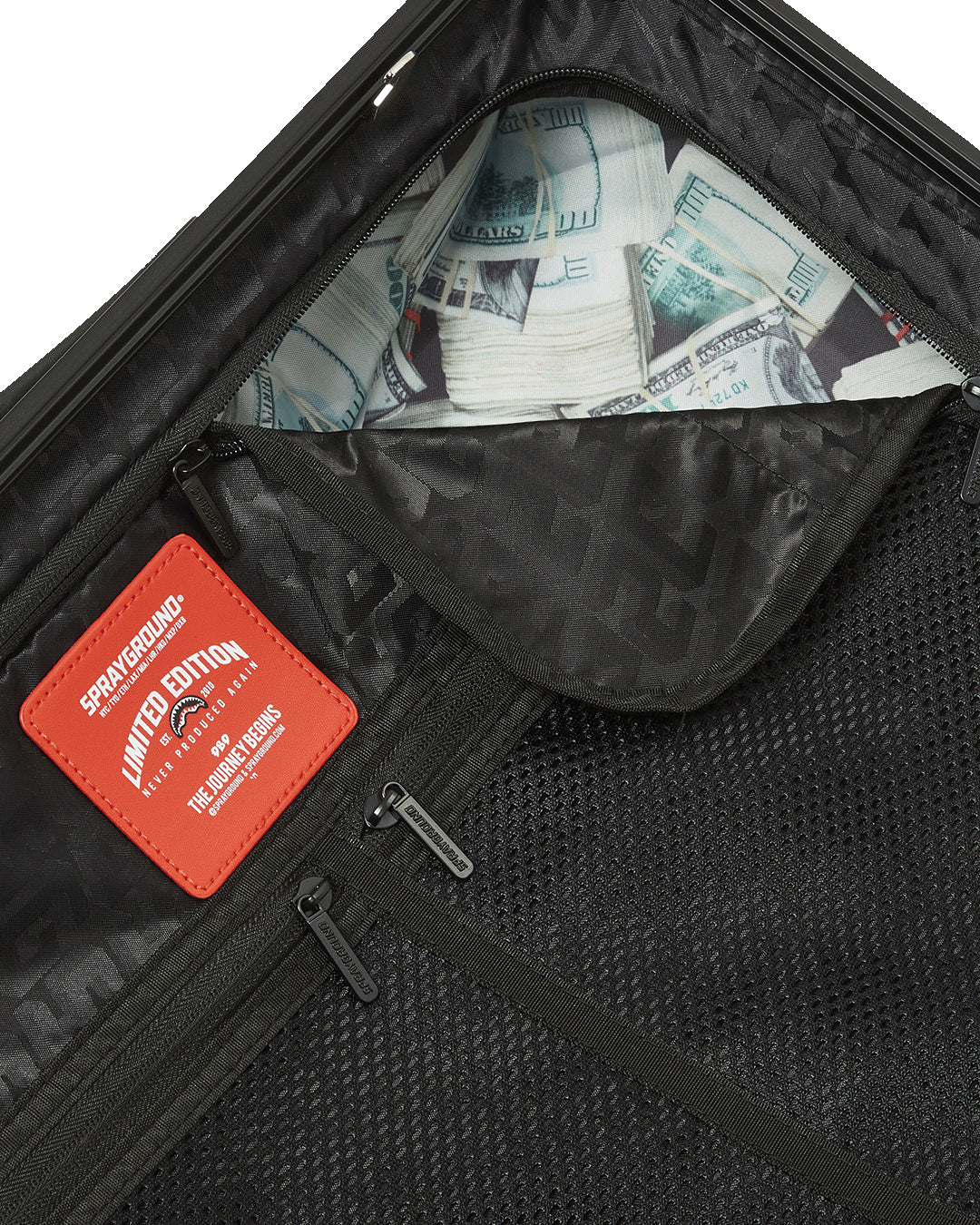 RED STENCIL SHARK CARRY-ON LUGGAGE - Image 9