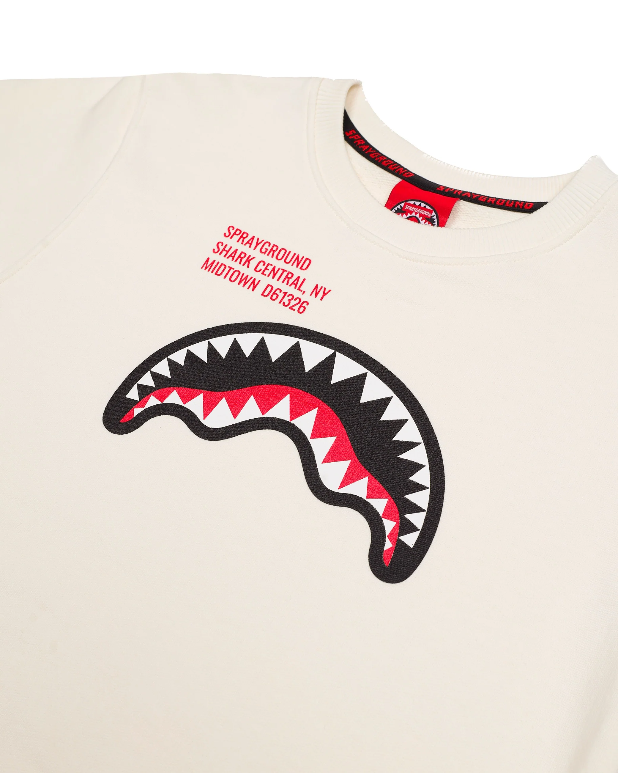 SHARK BASIC IVORY REGULAR CREWNECK - Image 6