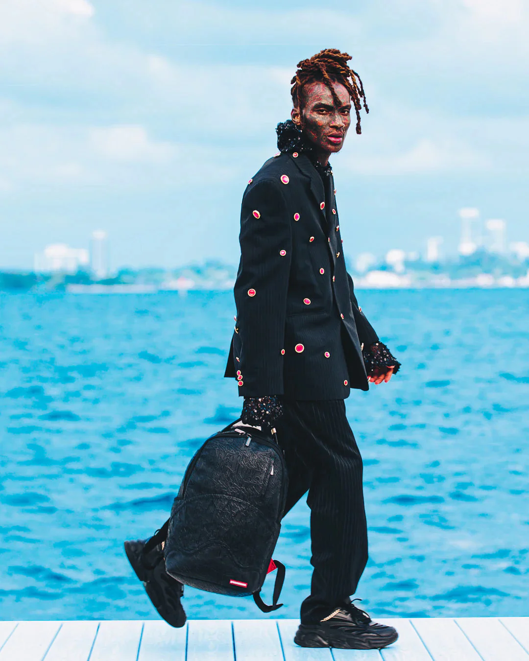 Night Graff Embossed Backpack - Image 4