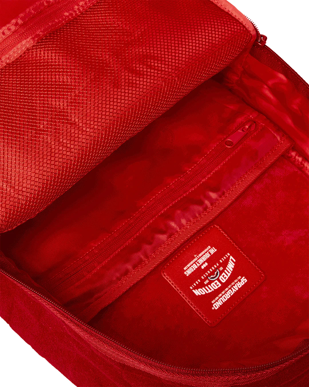 Red Checkered Flock Backpack - Image 10