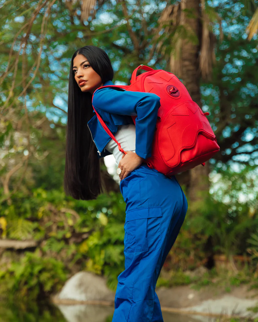 Shark 3d Red Boujee Backpack - Image 4