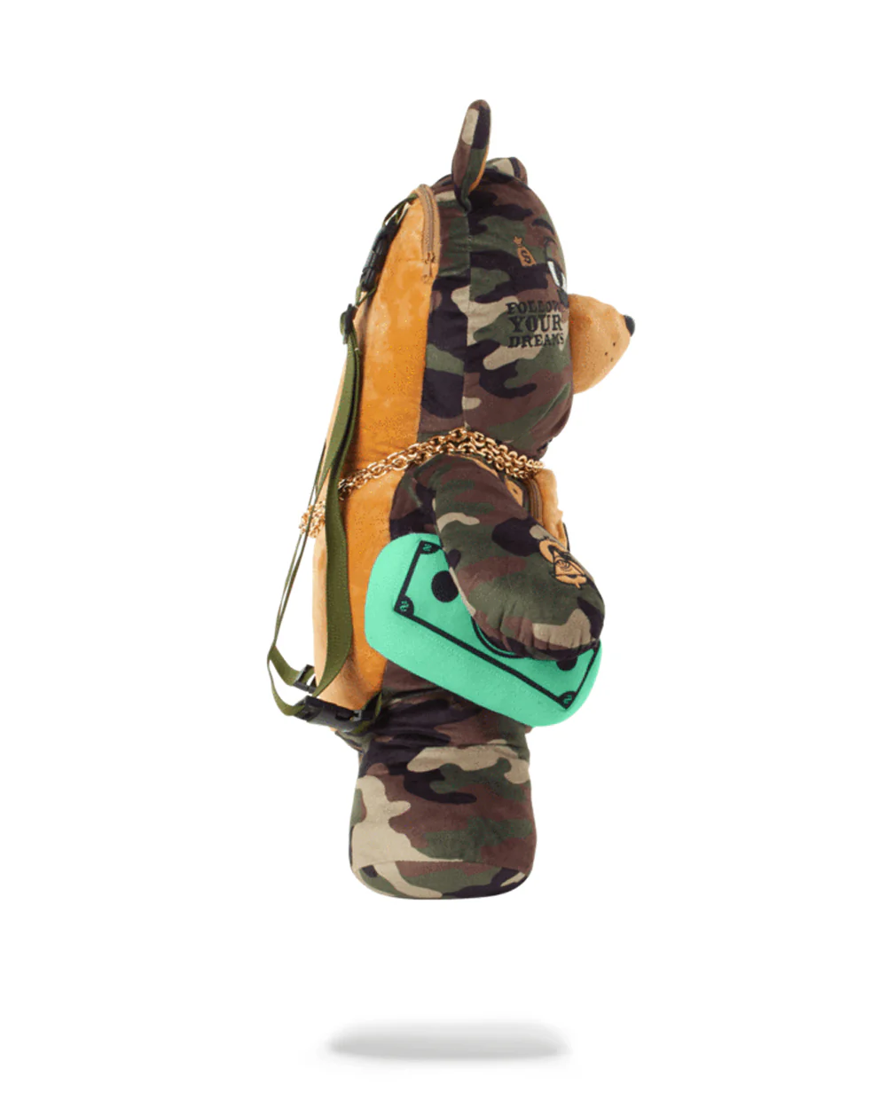 Sprayground Backpack Teddy Money Bear Green - Image 3