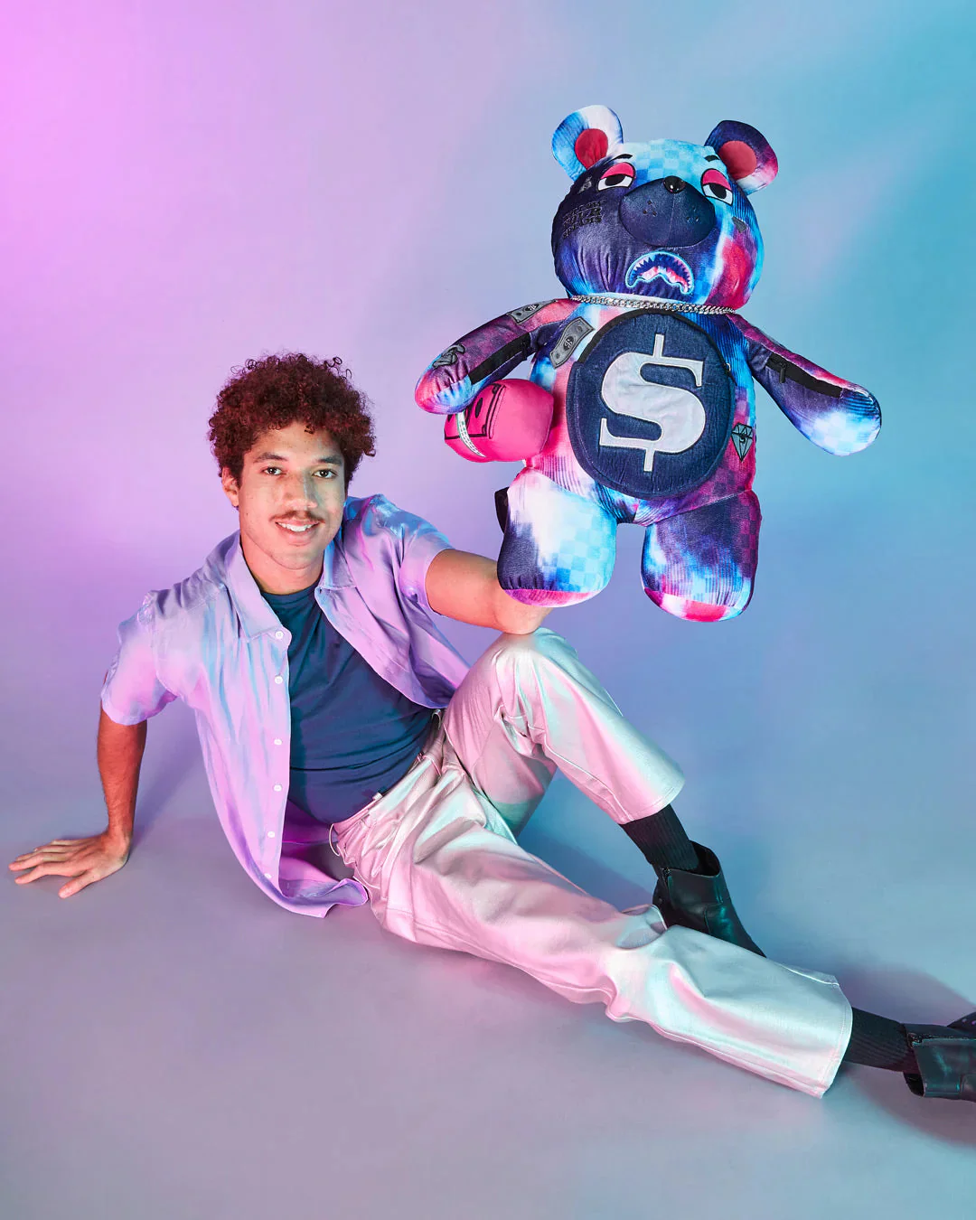 Tye Check Teddy Bear - Image 4