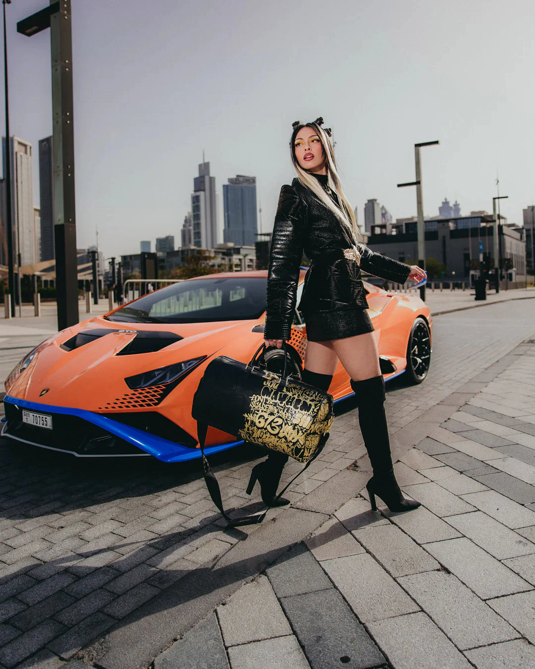 Half Graff Gold Large Duffle - Image 6