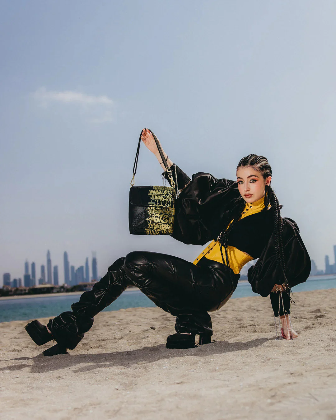 Half Graff Gold Messenger Bag - Image 6