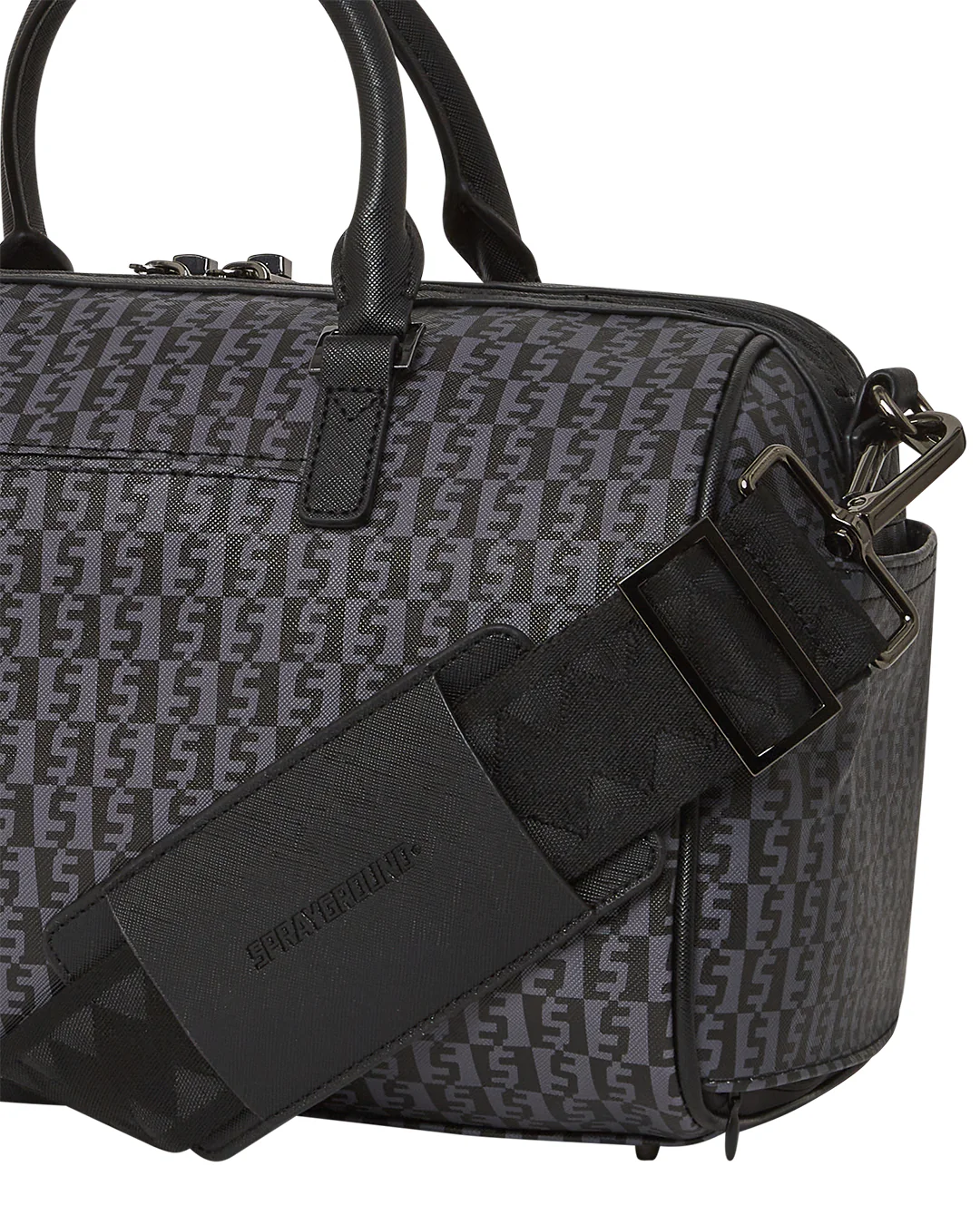 Money Check Grey Mini Duffle 910d4941nsz - Image 5