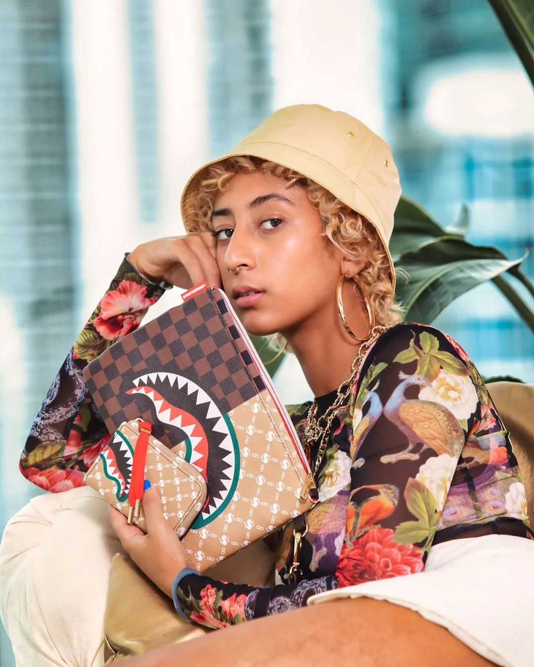 Sprayground Pochette PARIS VS FLORENCE POCHETTE Brown - Image 5