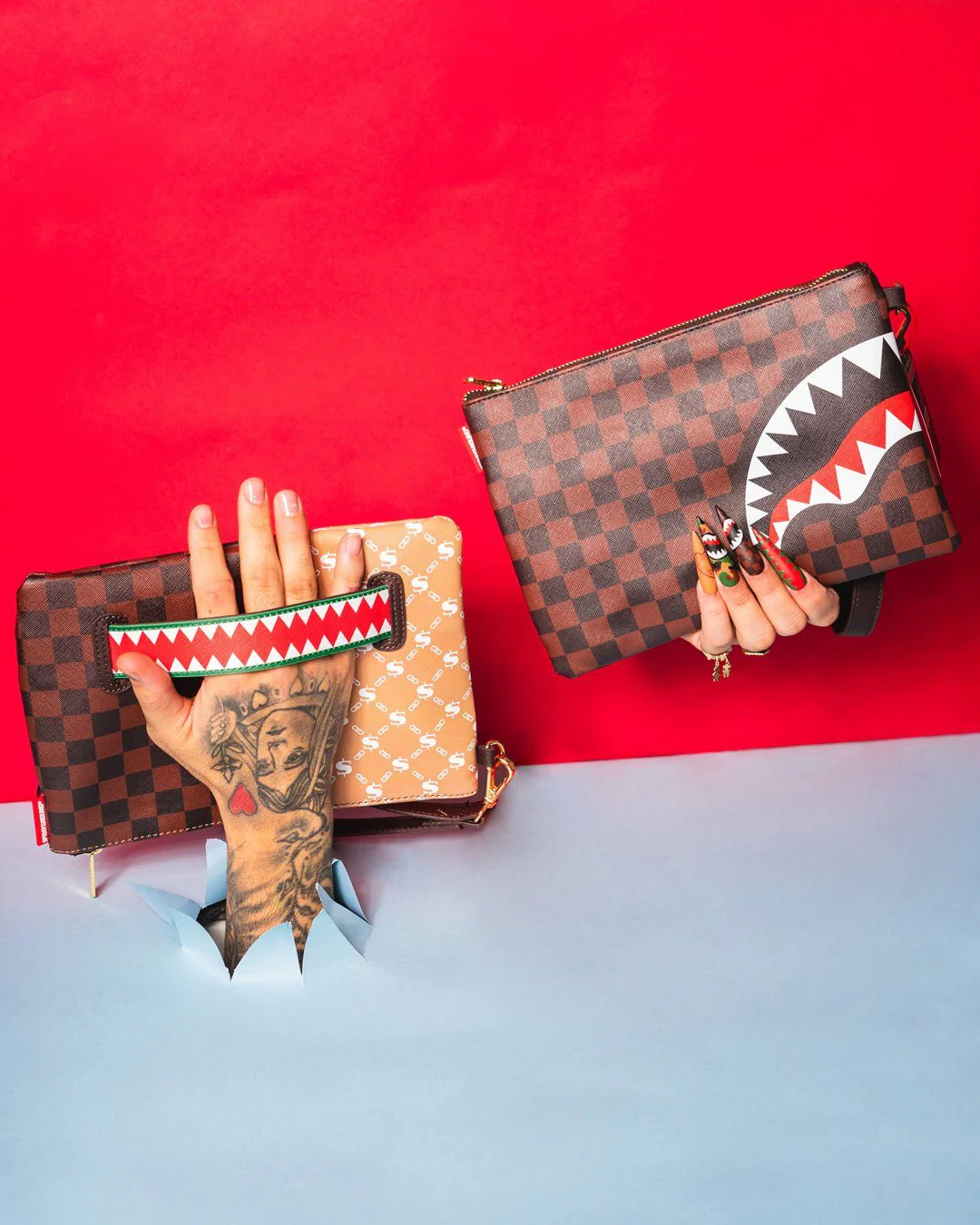 Sprayground Pochette PARIS VS FLORENCE POCHETTE Brown - Image 8