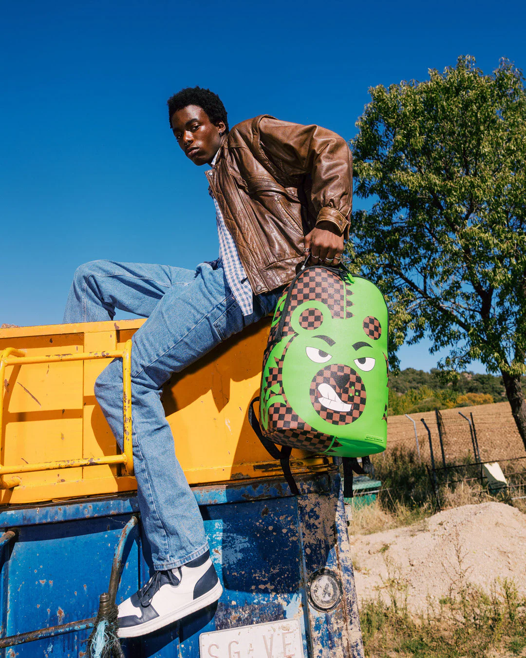 Green Bear Face Backpack - Image 6