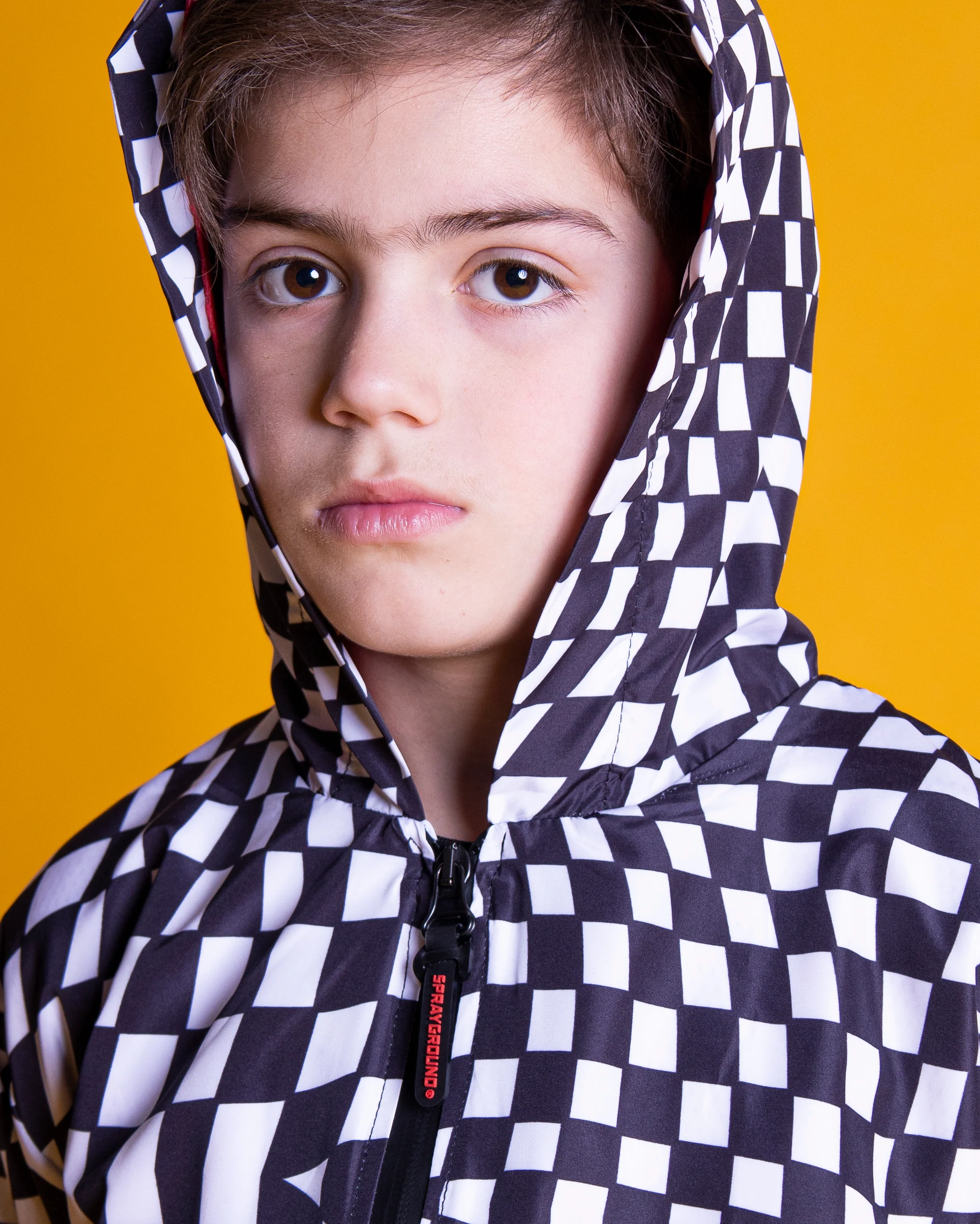 Youth - Sprayground Jacket PSYCHO CHECKERED Black - Image 7